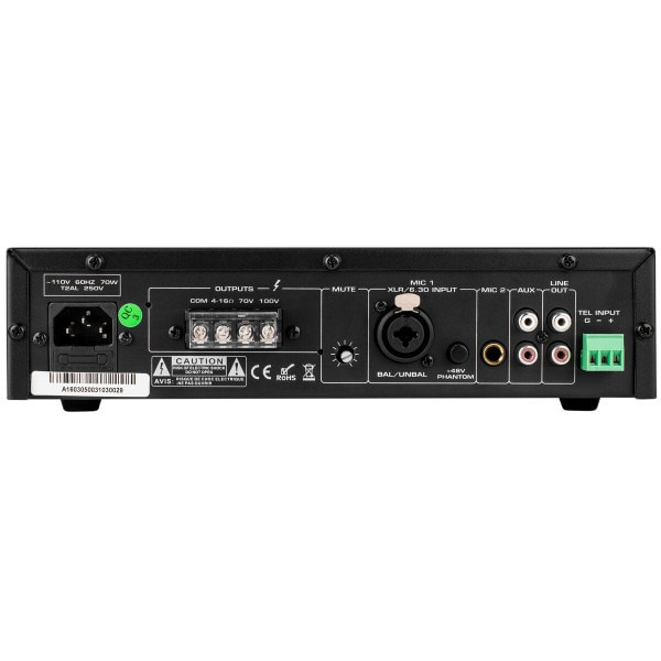 Dayton Audio DA40T, 70/100V-förstärkare