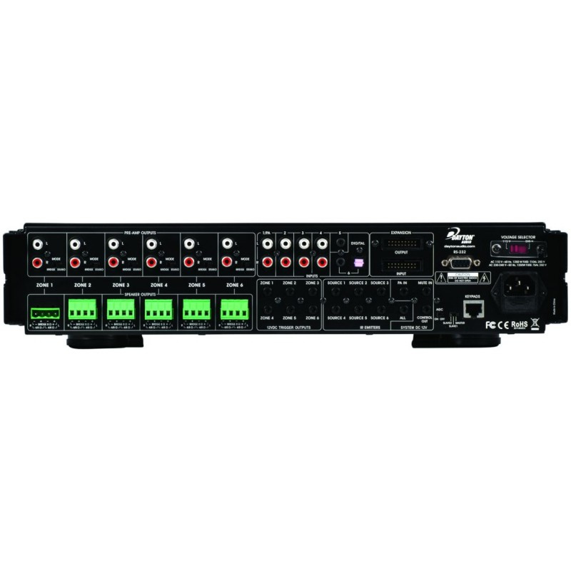 Dayton Audio DAX66 6-zon Distribuerad Ljudsystem