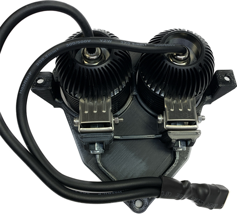 Lampfäste Beta -2019, NIZLED 2xR40DRL kallvit (80w) utan kåpa