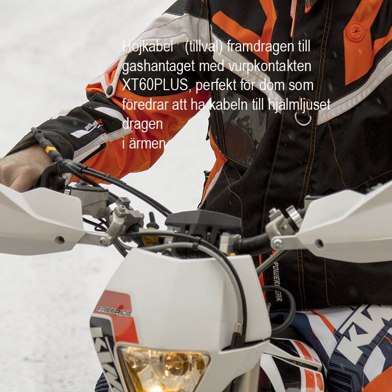 Komplett lamp strömkabelsats XL till Enduro hoj