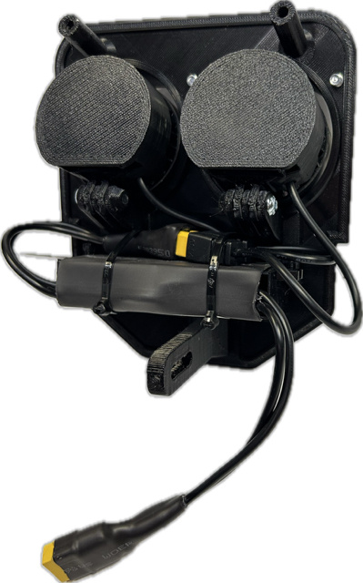 Dubbelljus 100w Husqvarna 4-takt, 2-takt utan fläkt 2024-, vit dekal, kallvit 2xE406k NIZLED