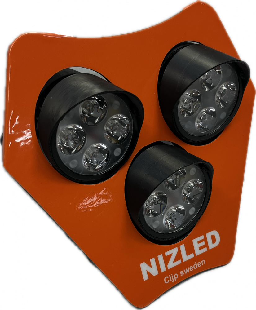 Trippel lampfäste varmvit 120w KTM 2024-, orange, 3xE405k NIZLED