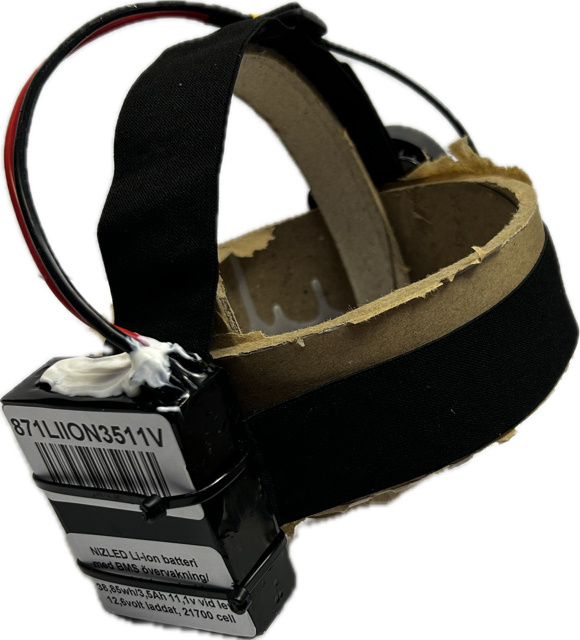 Pannbands-kit 1x30w 5k varmvit med depåknapp på lampan LED li-ion 3,5 Ah