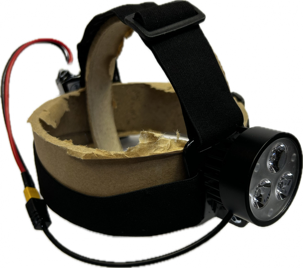 Pannbands-kit 1x30w 5k varmvit med depåknapp på lampan LED li-ion 3,5 Ah