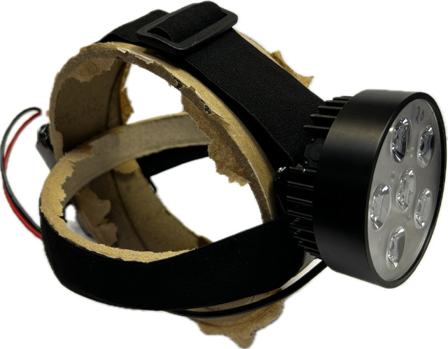 Pannbands-kit 1x60w med depåknapp på lampan LED li-ion 3,5 Ah