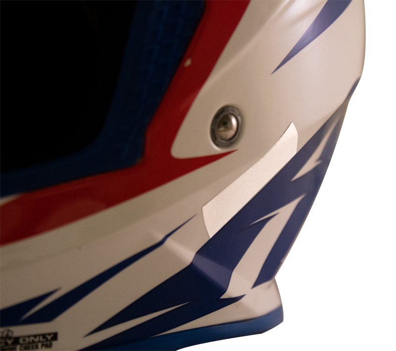 Klisterreflex för hjälm (vit) 4st ca: 5x2cm