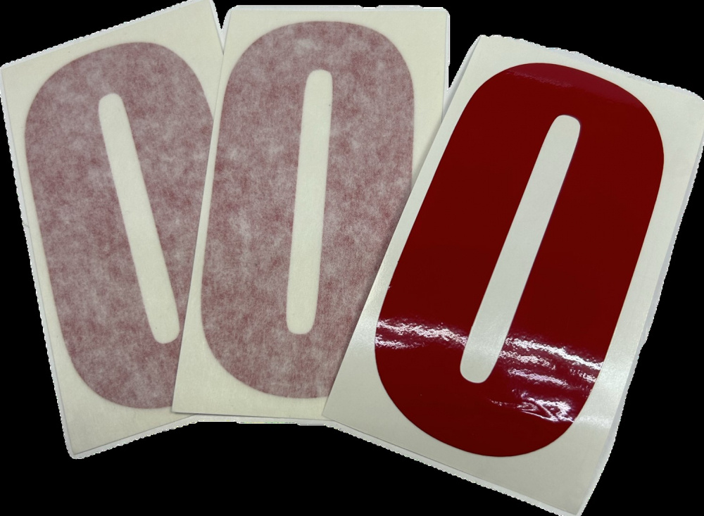 Nizled siffer dekal röd 0 10x5cm