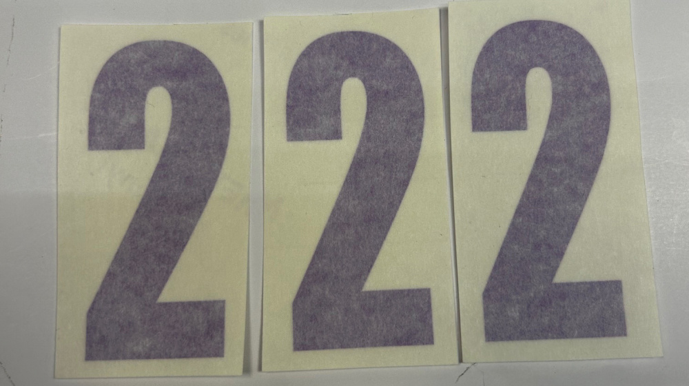 Nizled siffer dekal Lila 2 10x5cm