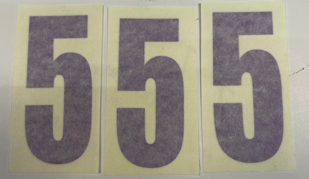 Nizled siffer dekal Lila 5 10x5cm