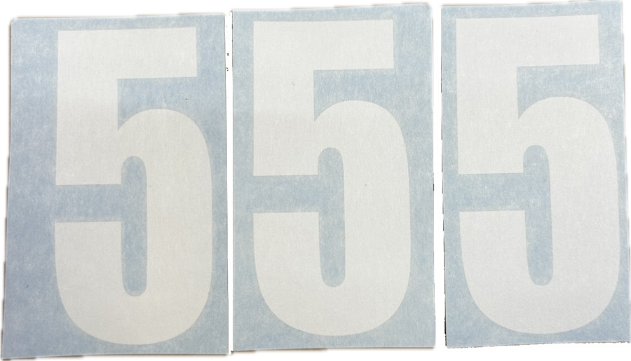 Nizled siffer dekal vit 5 10x5cm