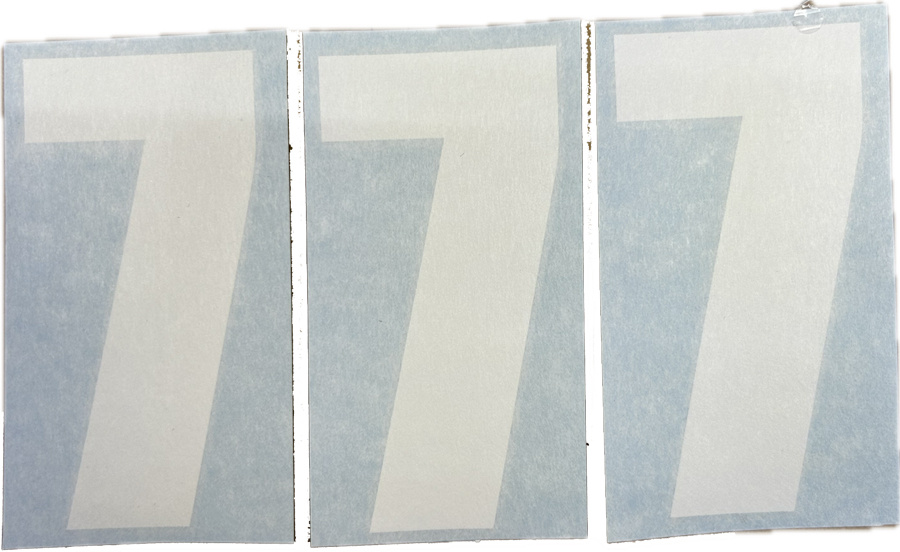 Nizled siffer dekal vit 7 10x5cm