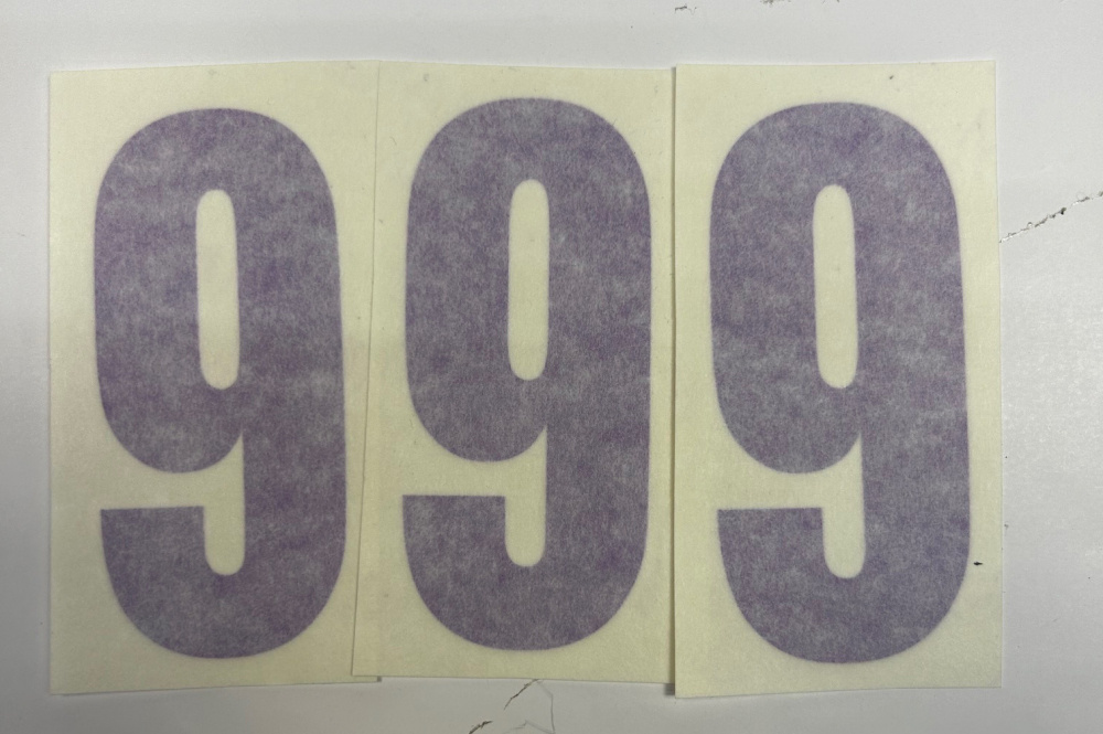 Nizled siffer dekal Lila 9 10x5cm