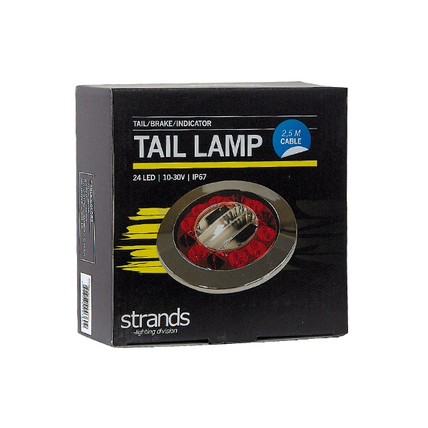 Strands Red Eye Baklampa Bak/Broms/Blinkers,24 LED 10-30V. 2,5M Kabel.