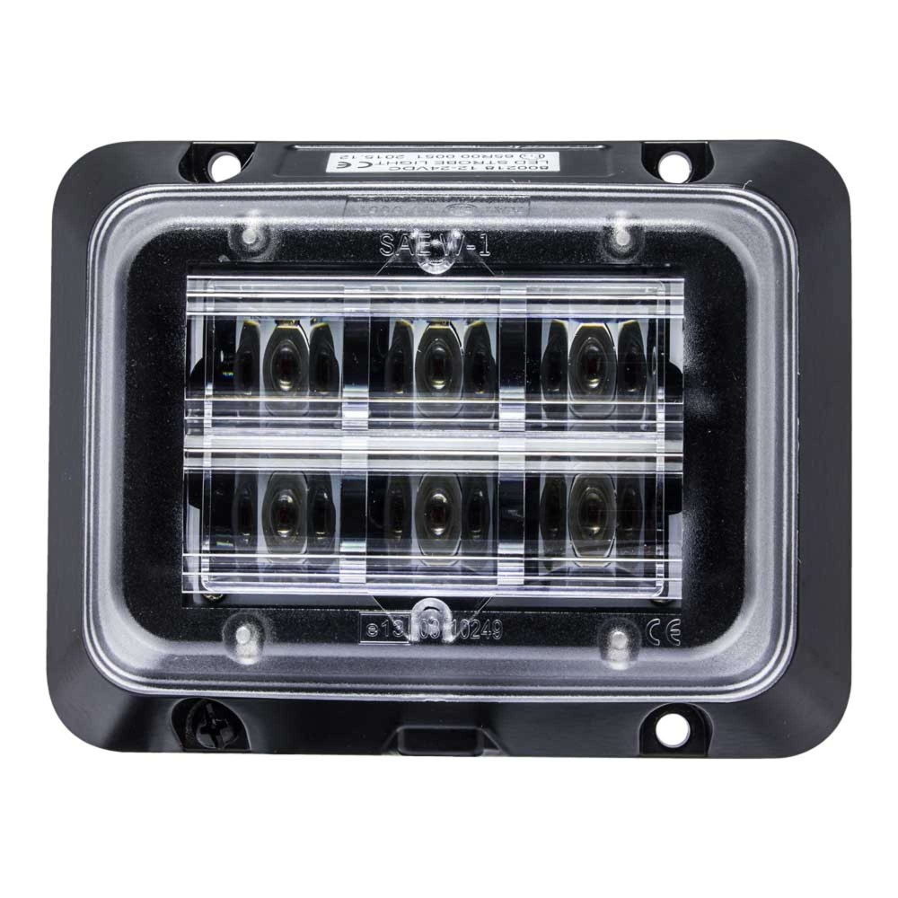 Strands Riktat Blixtljus Rektangulär Orange LED Plan Montering