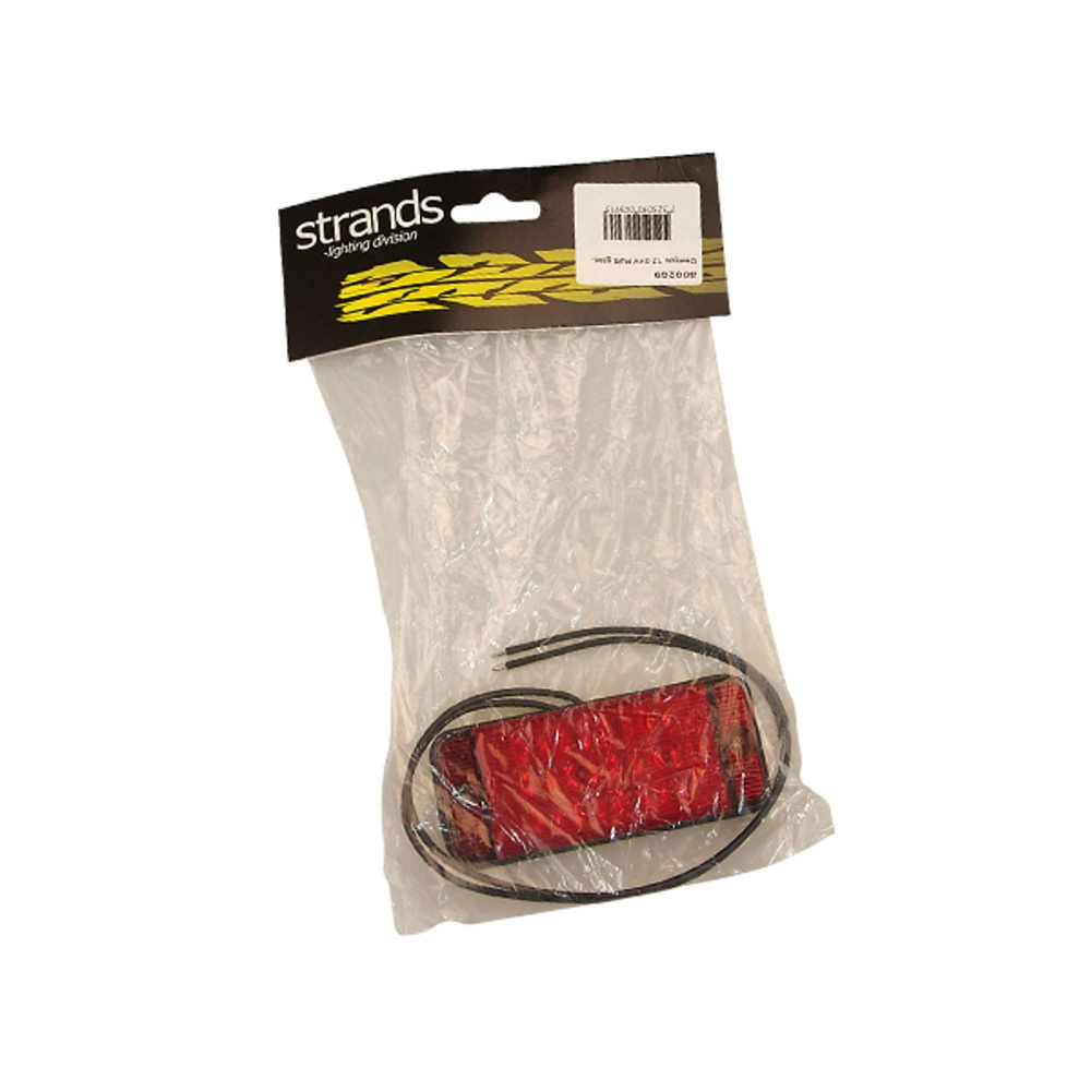 Strands Dimljus 12-24V Rött Glas.,E-Approved.