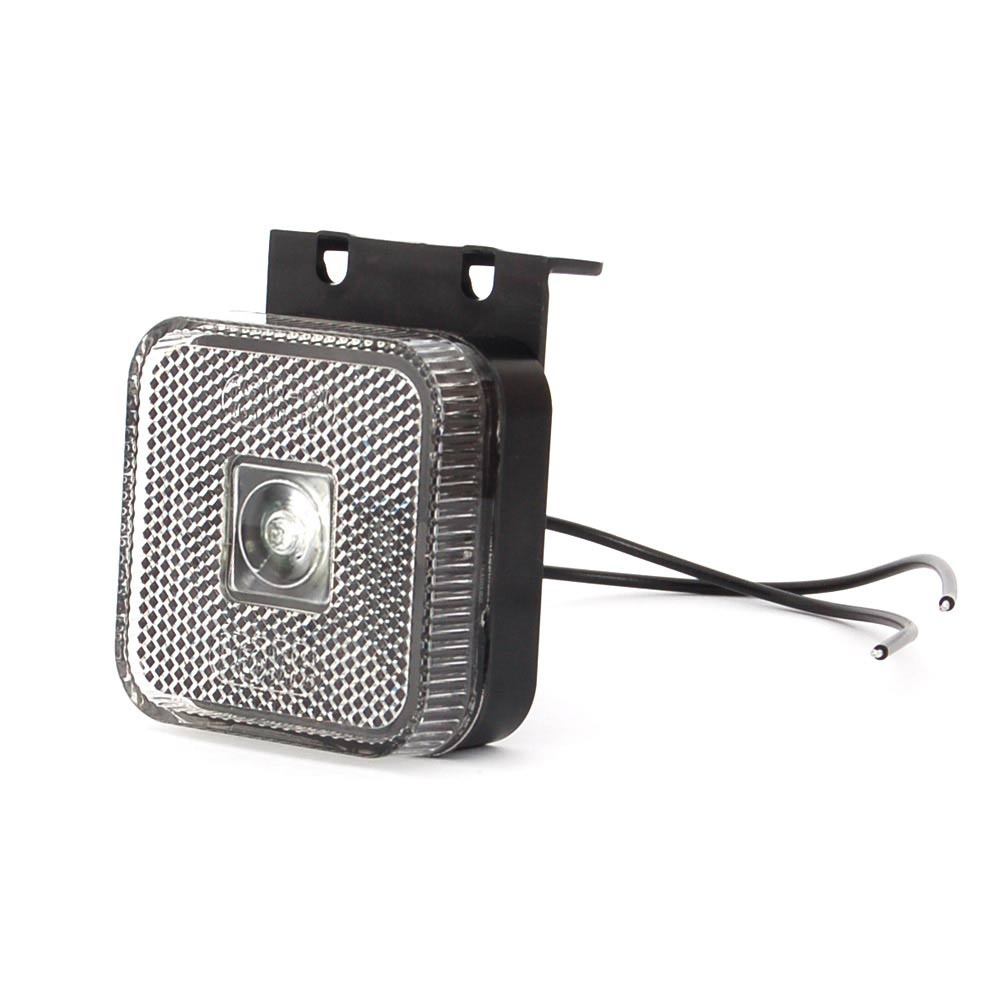 Strands Positionsljus Vit LED 12-24V,Inkl. Vinkelfäste E-Märkt