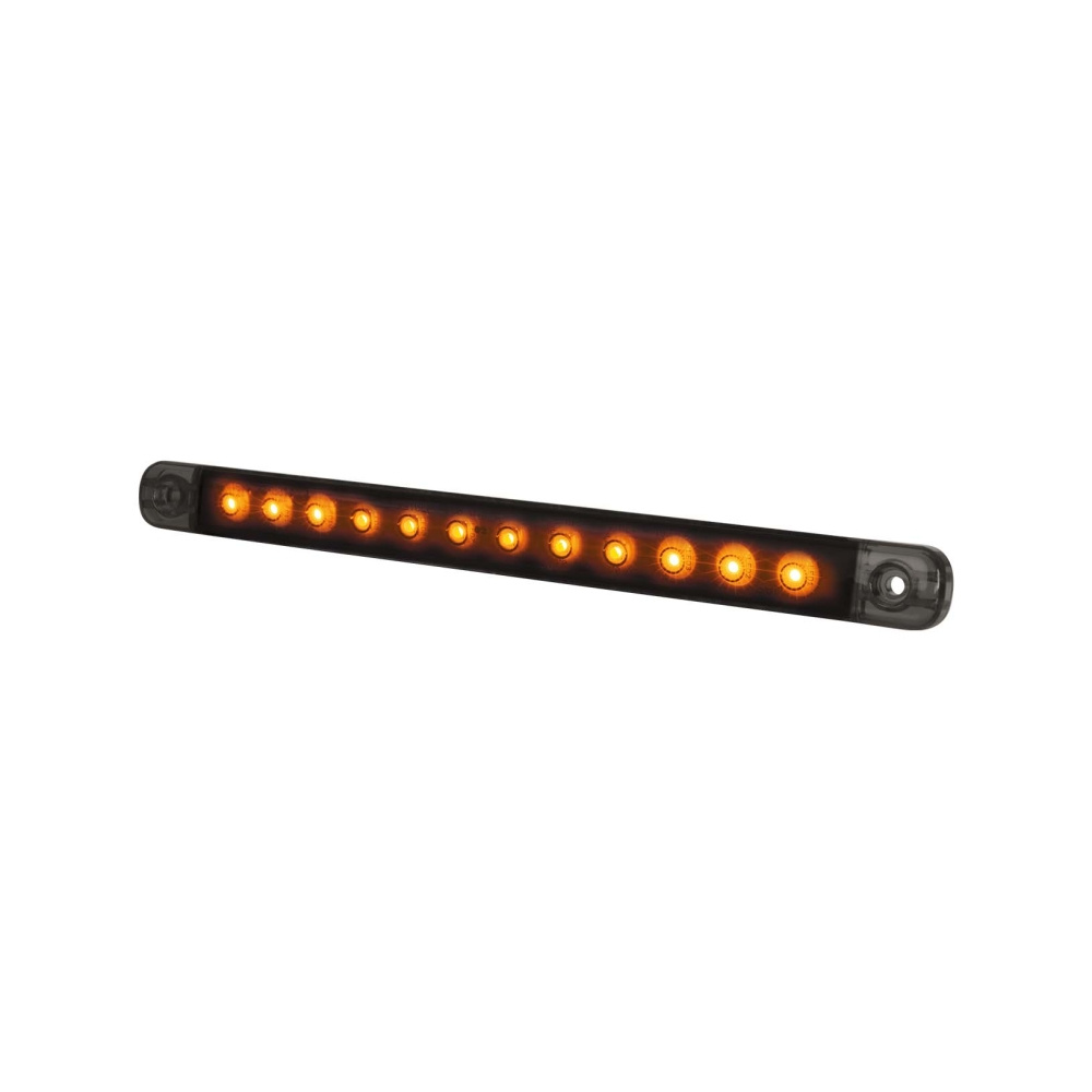 Strands Dark Knight Slim Blinkers LED,Orange LED, Klart Glas