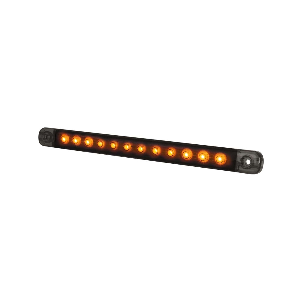 Strands Dark Knight Slim Blinkers LED,Orange LED, Klart Glas