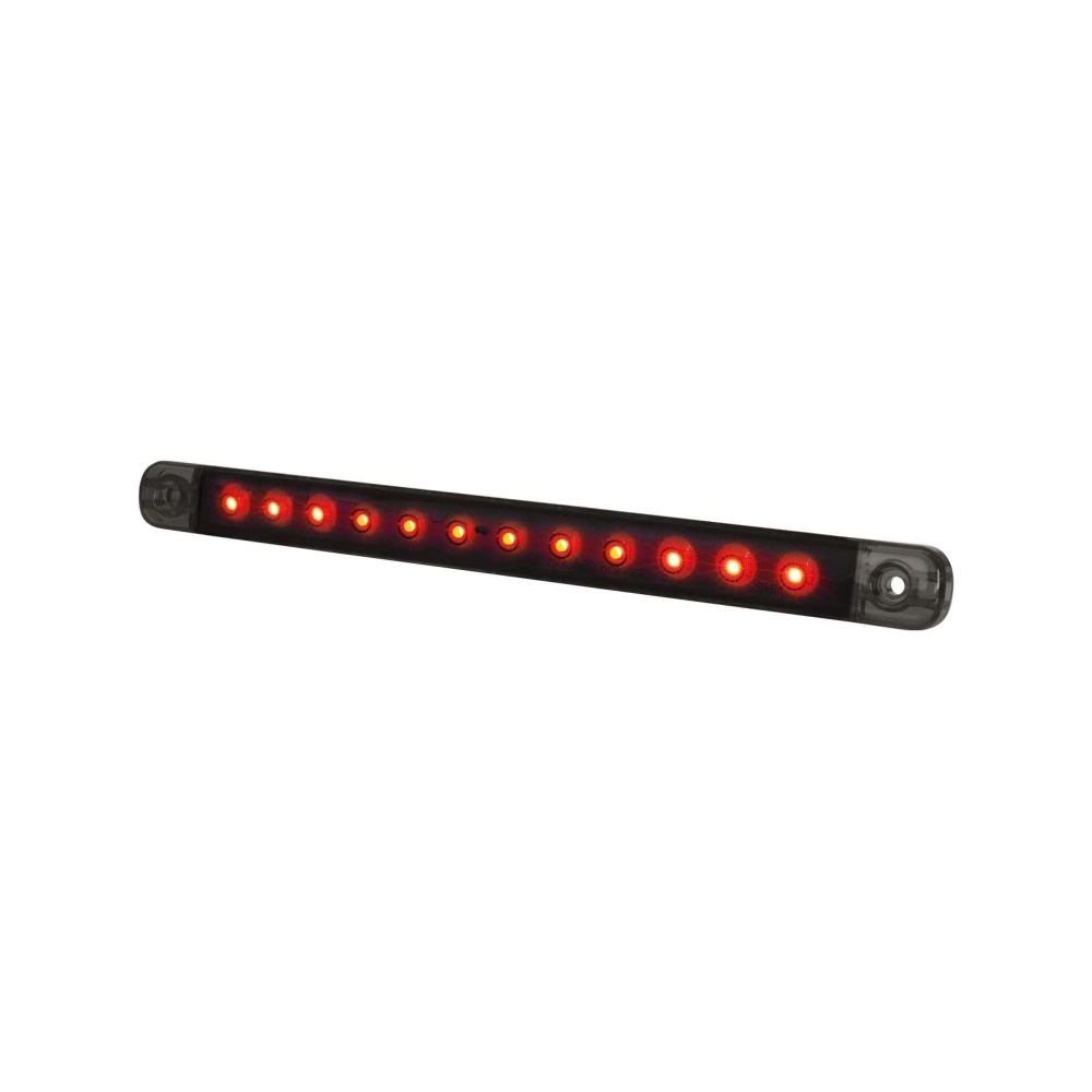 Strands Dark Knight Slim Bak/Broms LED,Röda LED, Klart Glas