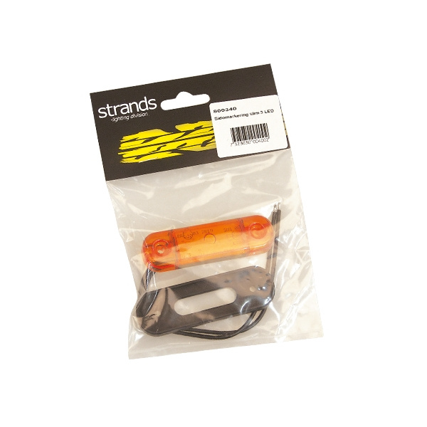 Strands Sidomarkering Slim Orange 3 LED,9-36V IP68. E-Märkt.