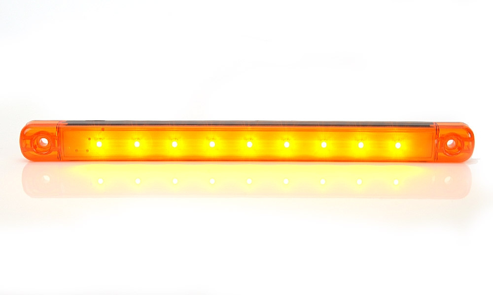 Strands Sidomarkering Orange Slim 9 LED,9-36V IP68. E-Märkt.