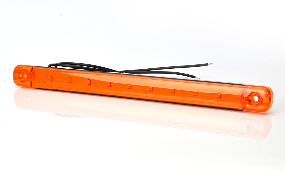 Strands Sidomarkering Orange Slim 9 LED,9-36V IP68. E-Märkt.
