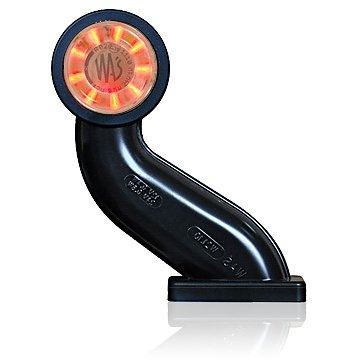 Strands Gummiarm Vit/Röd LED Höger,Klarglas. E-Märkt 12-24V