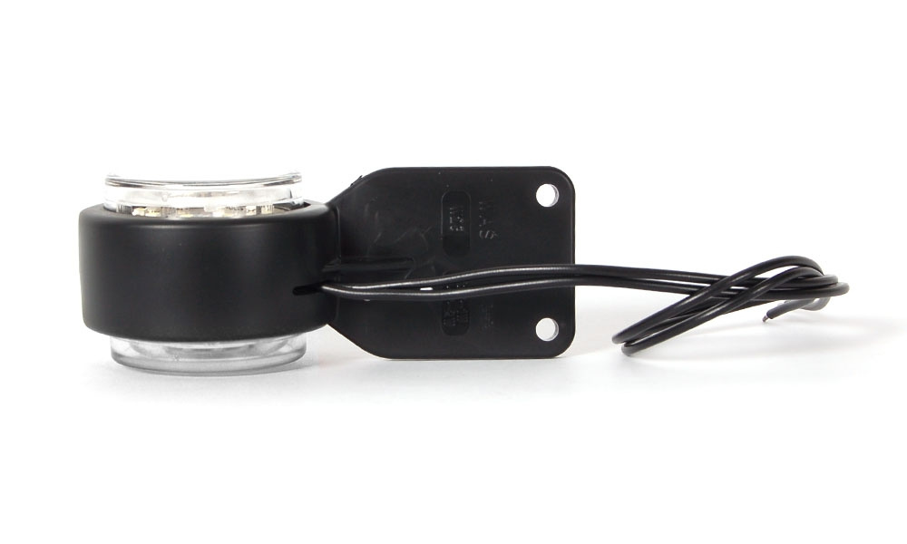 Strands Gummiarm Vit/Röd LED M. Platta,Klarglas. E-Märkt 12-24V