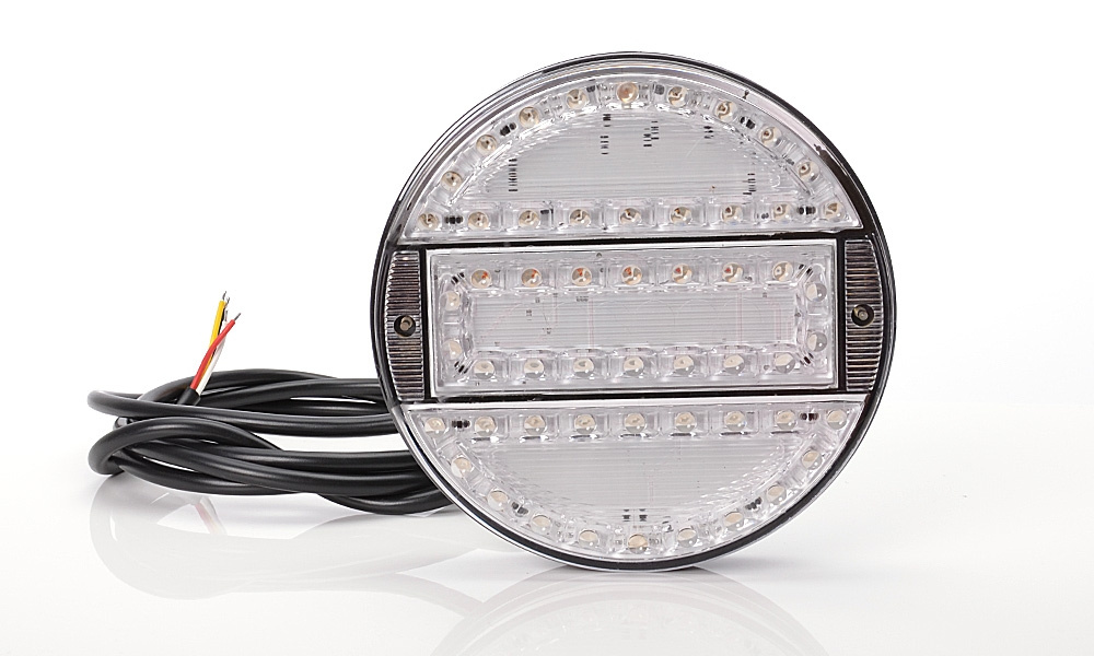 Strands Rund LED 3 Kammare 12-24V,142Mm Diameter Klar Lins