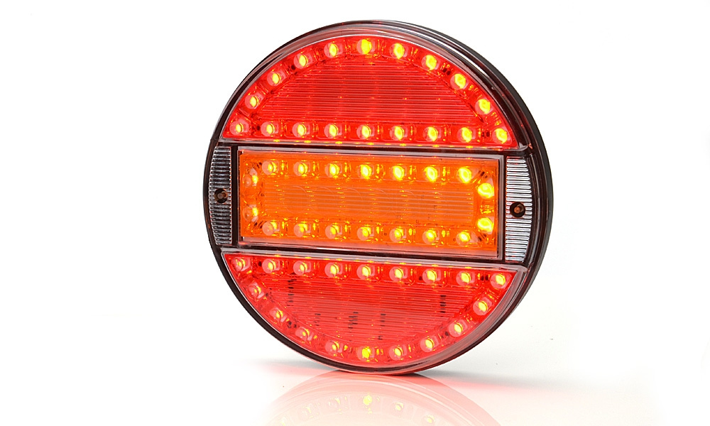 Strands Rund LED 3 Kammare 12-24V,142Mm Diameter Färgad Lins