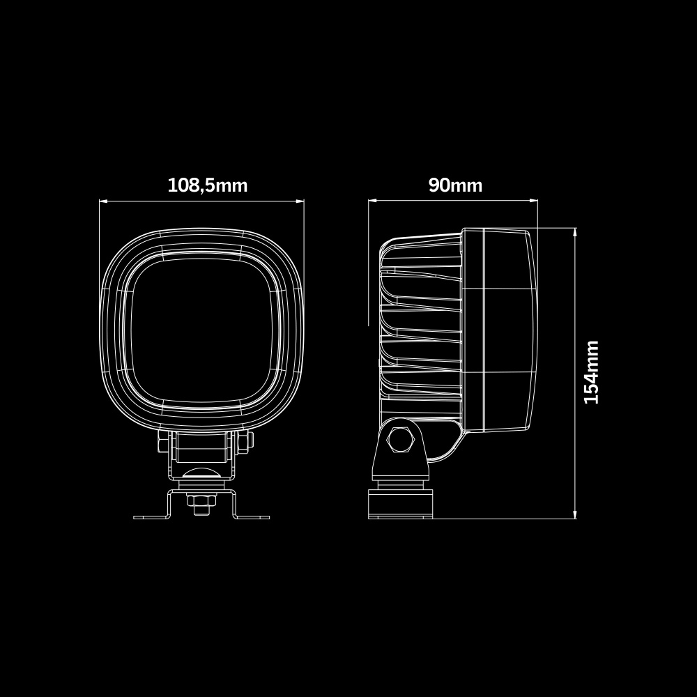 Strands Rock Solid Back/Arbetsljus 17W