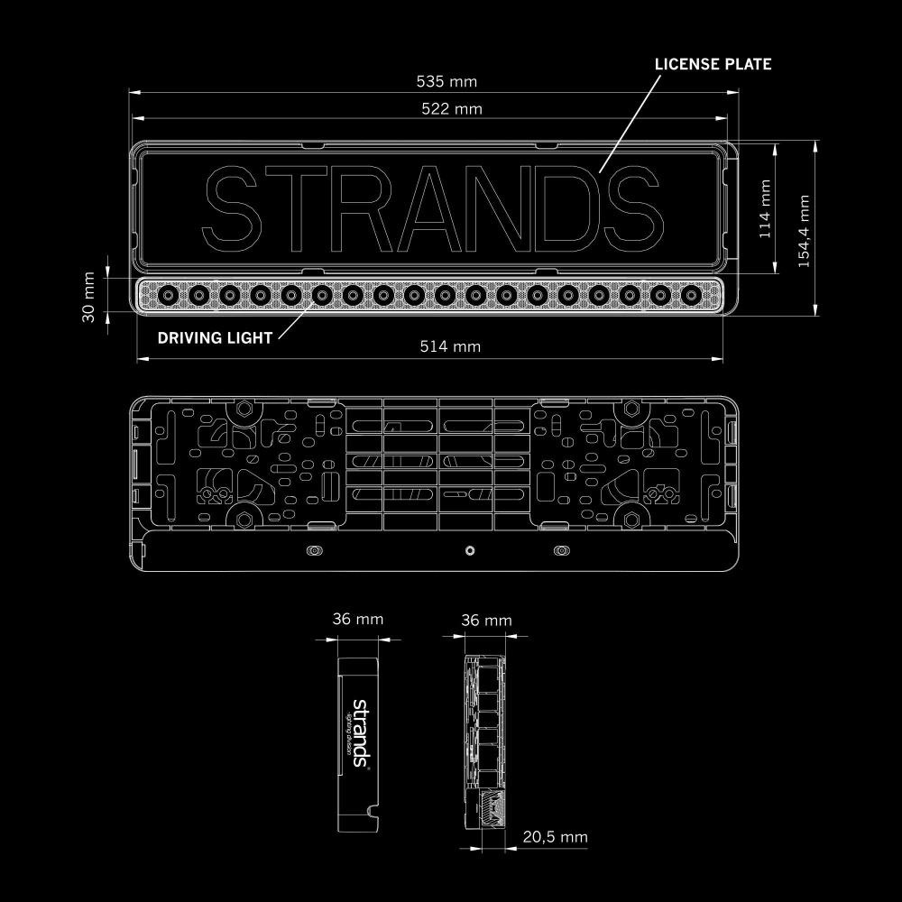 Strands NUUK E-Line Nummerskylts LED-ramp
