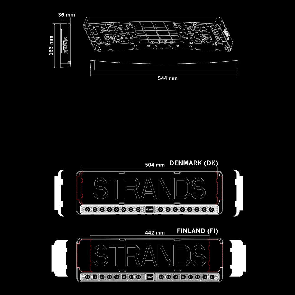 Strands NUUK E-Line Duo Nummerskylts DK LEDramp