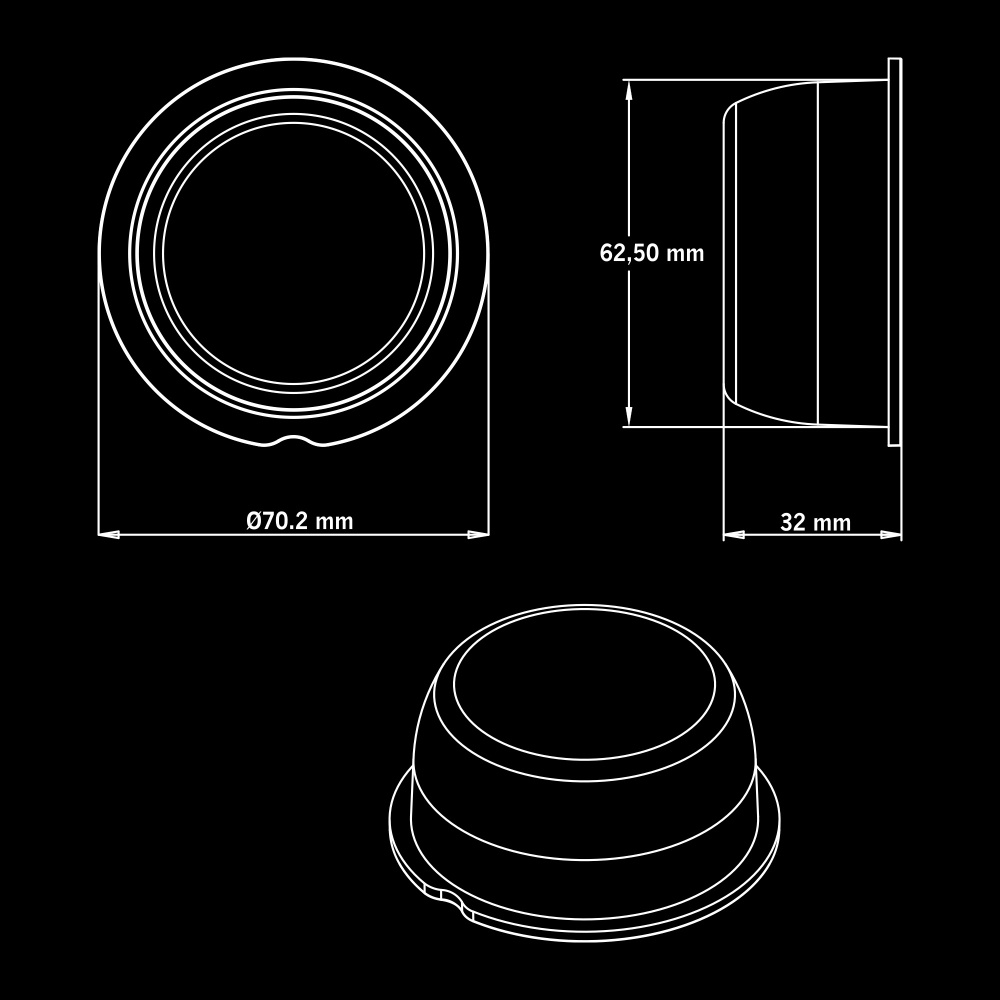 Strands Viking Super Dark Positionsljus Röd