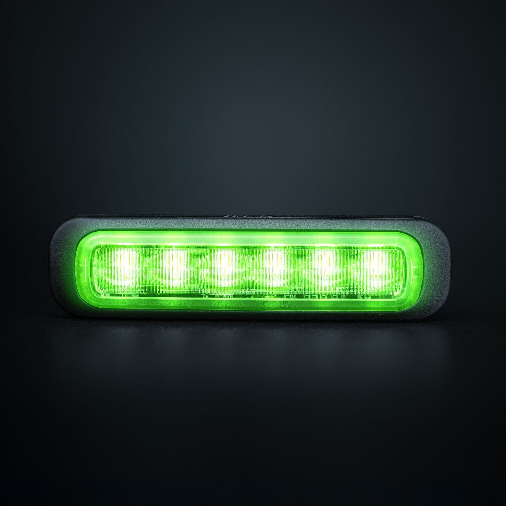 Strands Dark Knight Riktat Blixtljus Green 6 LED