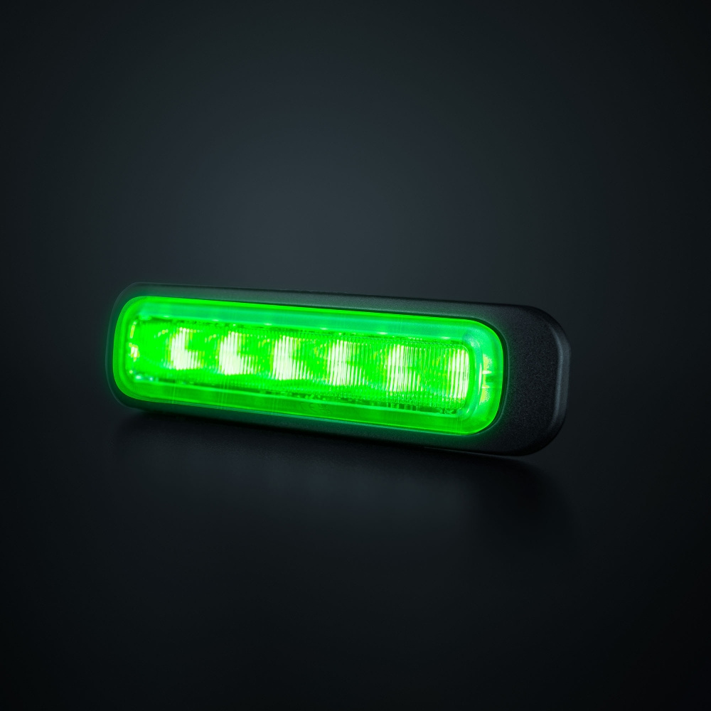 Strands Dark Knight Riktat Blixtljus Green 6 LED