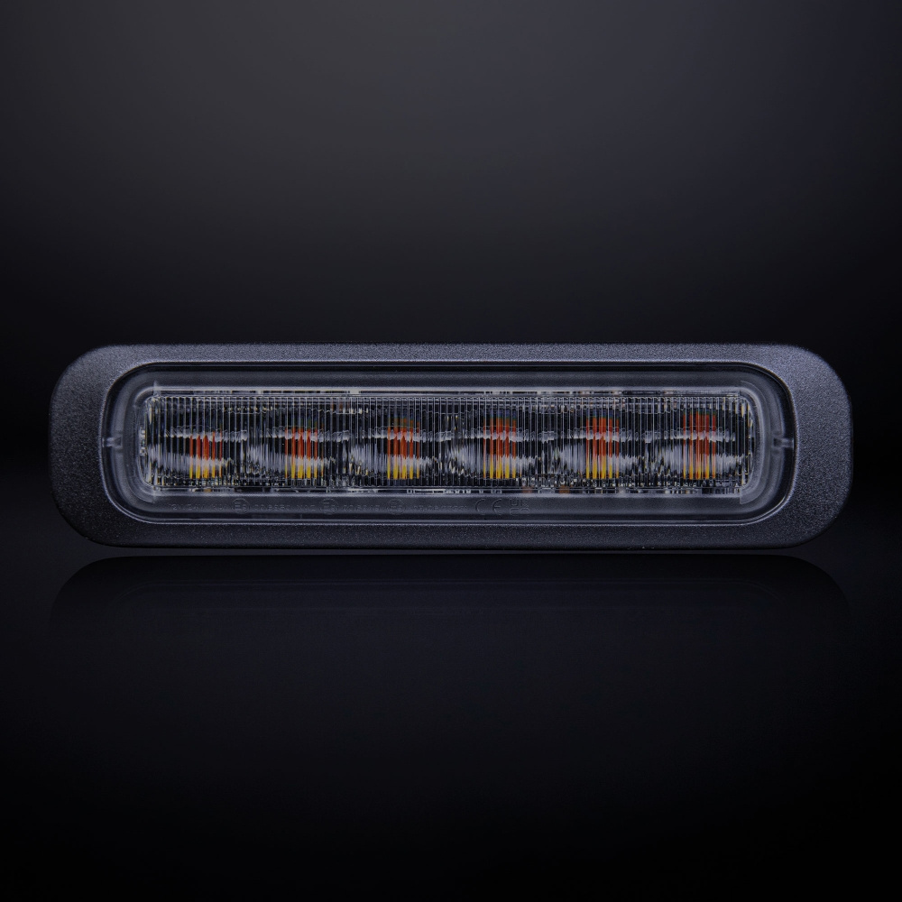 Strands Dark Knight Riktat Blixtljus Orange 6 LED Mörktonat Lins