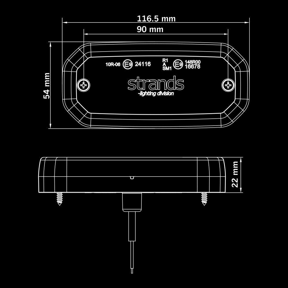 Strands For9T Scale Sidomarkering Orange