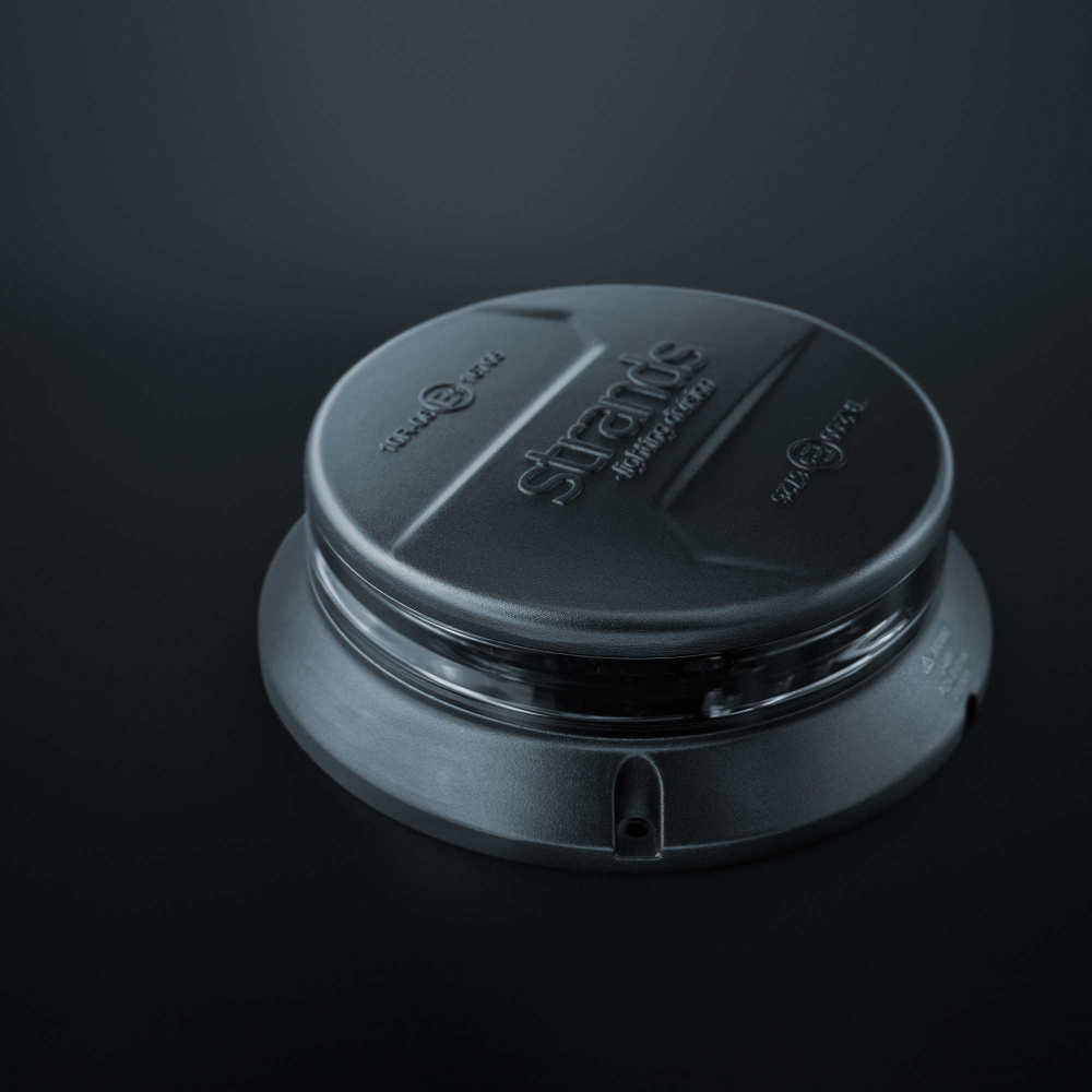 Strands Cruise Light Roterande Varningsljus LED Planmontage/Mörk Lins