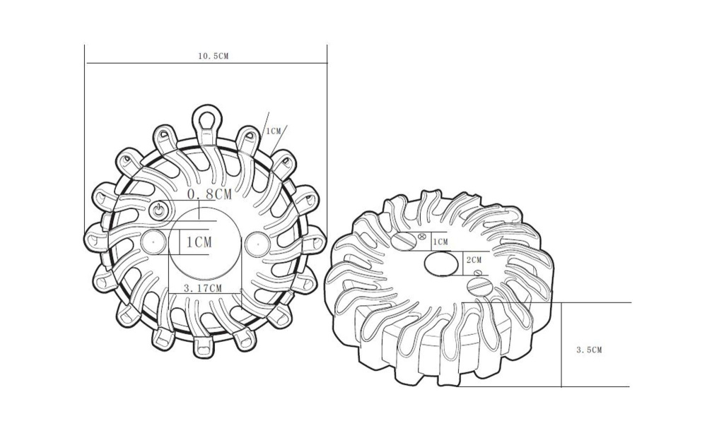 Strands Varning/Riktat Blixtljus Pucken Orange LED, 100H Batteritid