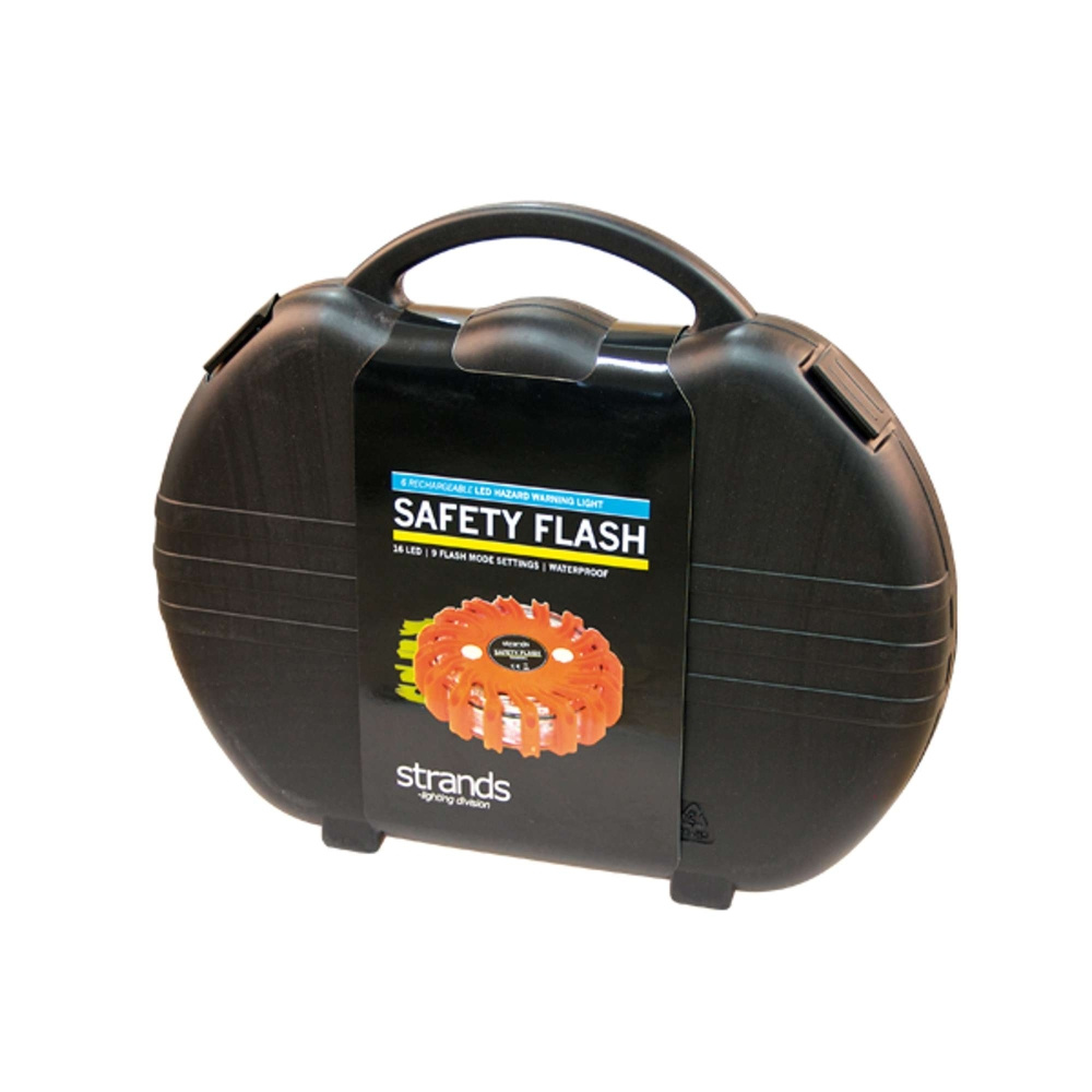 Strands Varning/Riktat Blixtljus Pucken Orange LED, 6-Pack