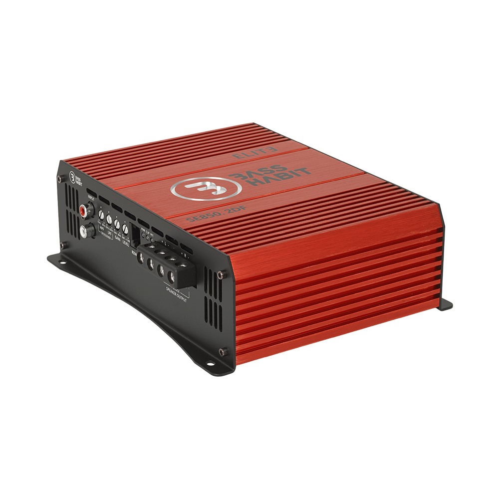 Bass Habit SPL ELITE 850.2DF, strömstarkt tvåkanaligt slutsteg