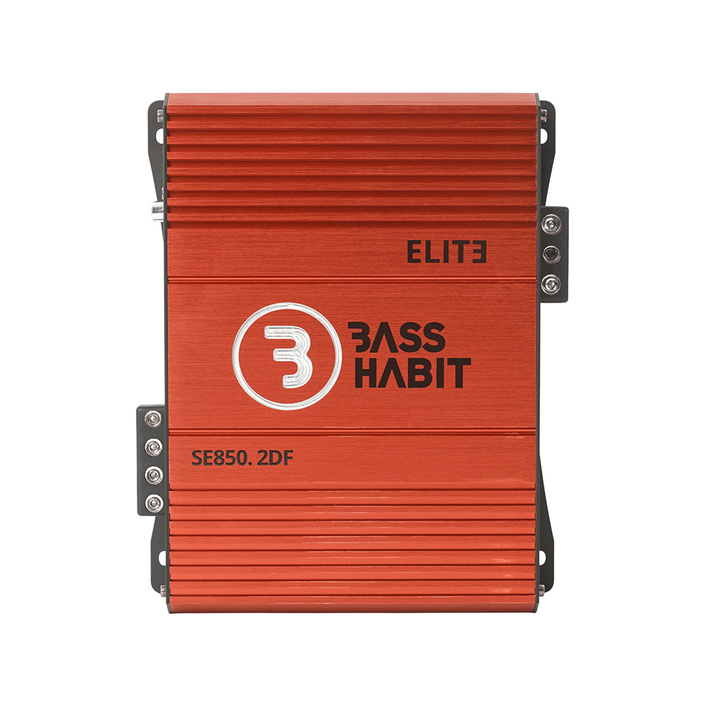 Bass Habit SPL ELITE 850.2DF, strömstarkt tvåkanaligt slutsteg