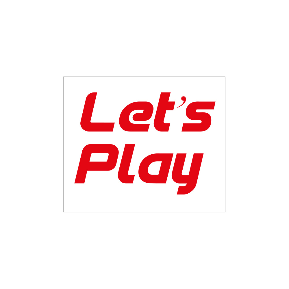 Bass Habit Let's Play-klistermärke 7x6cm, vit