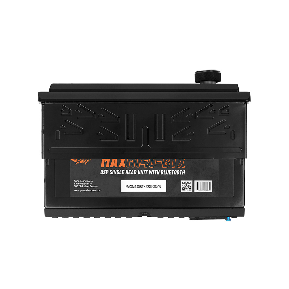 GAS MAX M140-BTX bilstereo med Bluetooth, 32-bit DSP och 3 par (4V) lågnivå