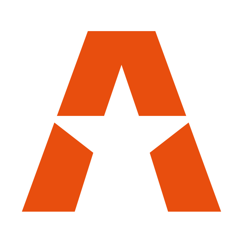 GAS A STAR-klistermärke 15.5x14cm, orange