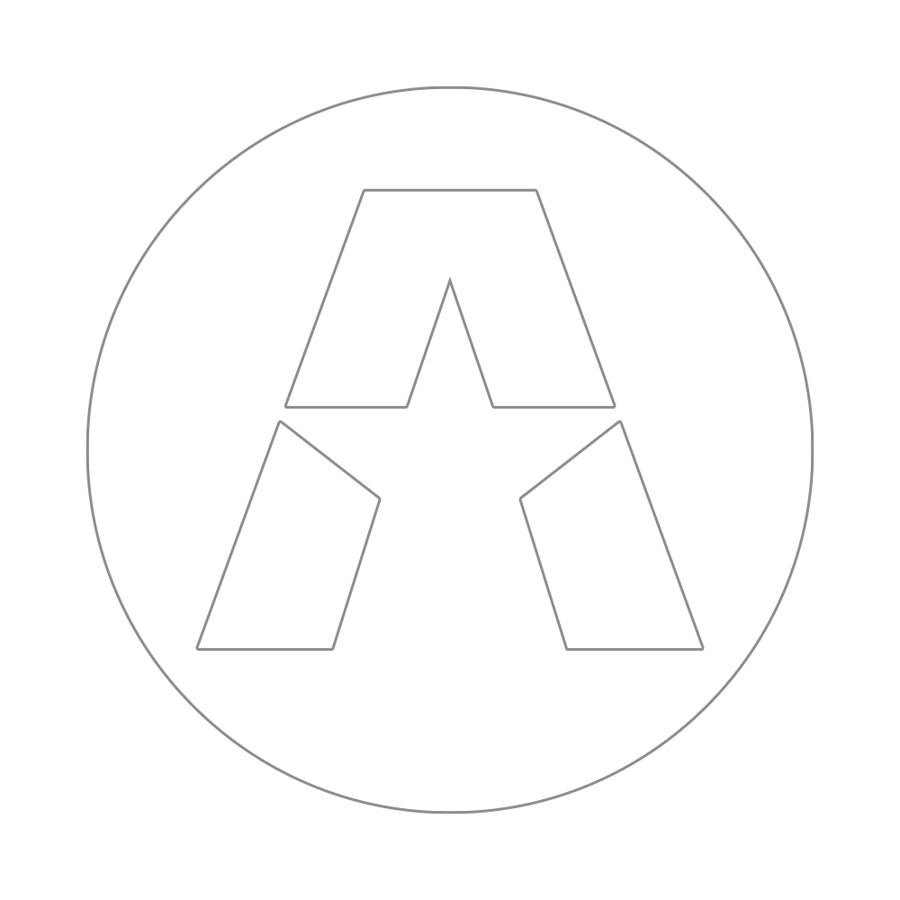 GAS A STAR-klistermärke 17x17cm, vit och svart