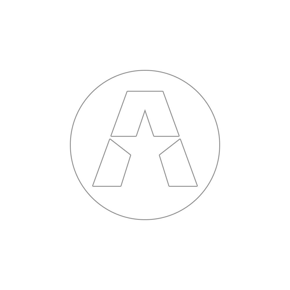 GAS A STAR-klistermärke 7x7cm, vit och svart