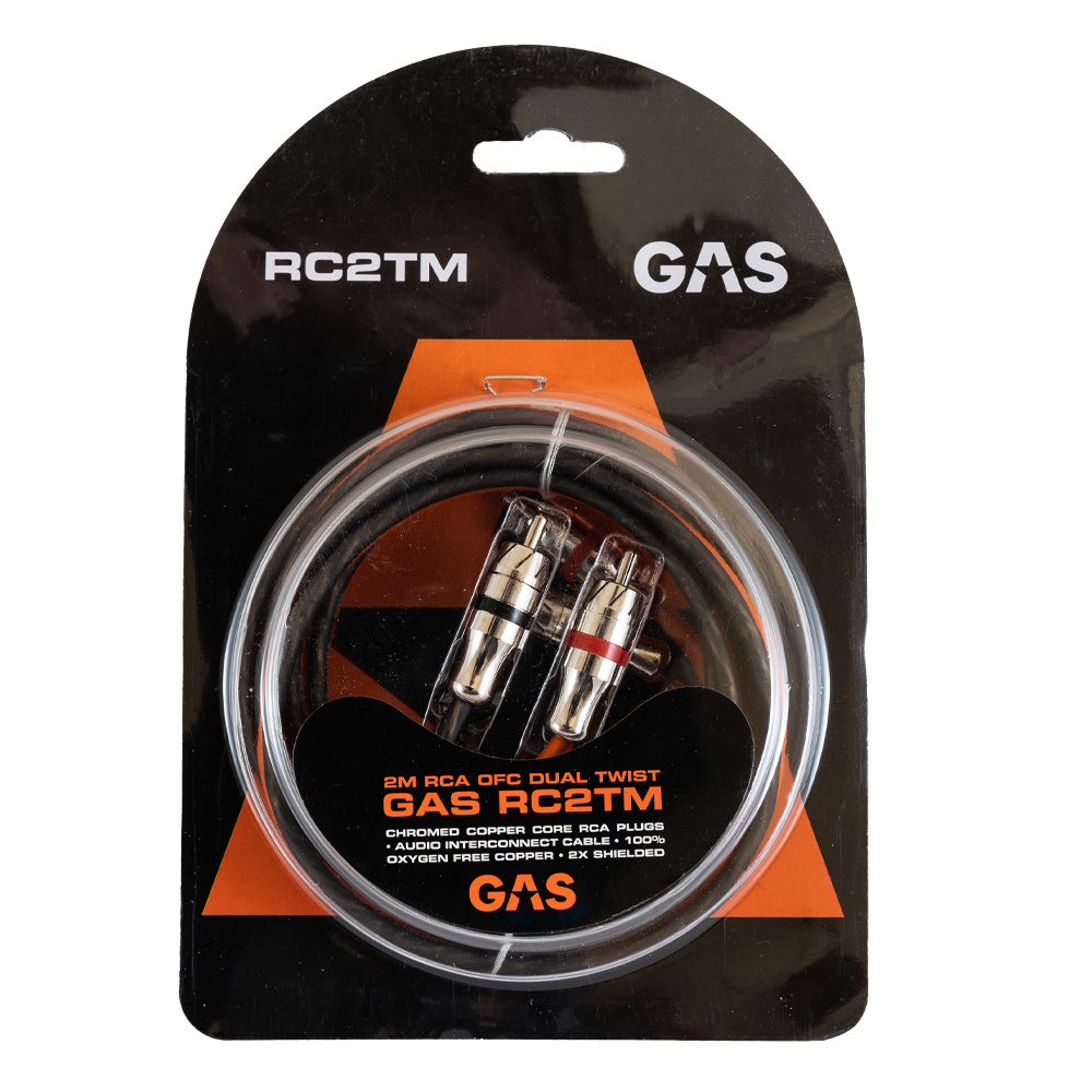 GAS RC2TM dubbelskärmad RCA-kabel, 2 meter