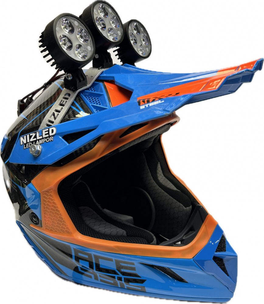 Nizled värsting hjälmkit med 3 lampor för batt drift 16,8v